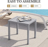 Crestlive Products Aluminum Outdoor Side Table, Rectangular End Table - Photo 5