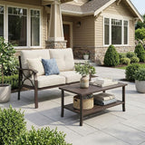 RoyalCraft 2-Pieces Outdoor Patio Furniture Set, Outdoor Metal Sectional Furniture with Cushions - Photo 1