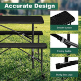 6ft Folding Bench 2 Pack, Plastic Folding Bench for Picnic Camping Dining Party Garden - Photo 6