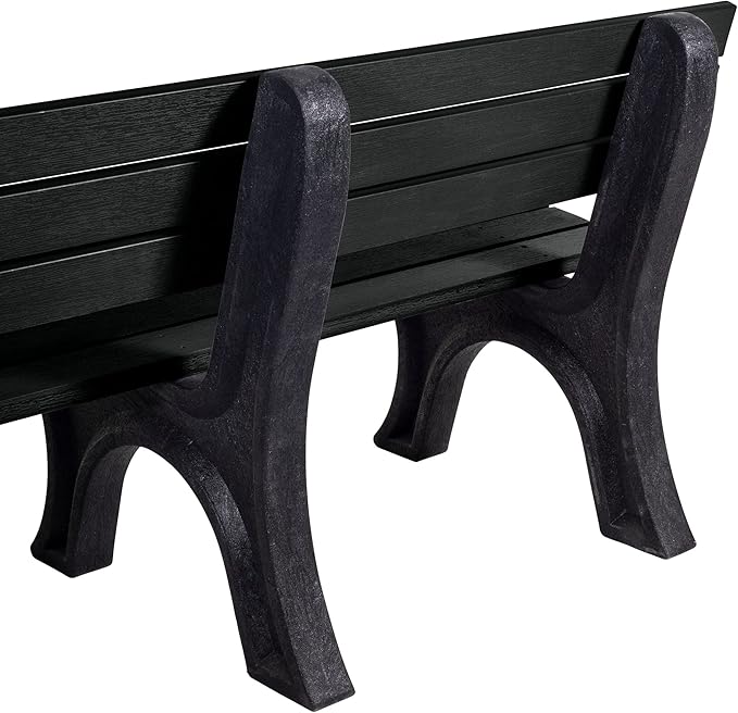 Sequoia Professional Aurora Park Bench, 6 ft, Black
