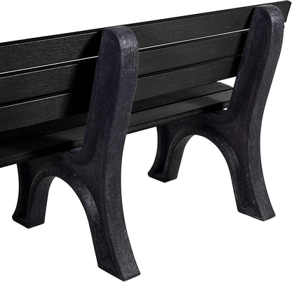 Sequoia Professional Aurora Park Bench, 6 ft, Black