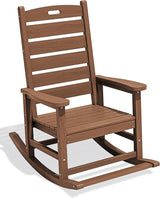 SERWALL Outdoor Rocking Chair, Oversized Rocking Chair with Footrest for Adults - Photo 1