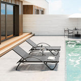 SUNLEI Lounge Chair for Outside Set of 2, Pool Chaise Lounge with S-Shaped Armrest, Patio Lounge Chairs - Photo 8