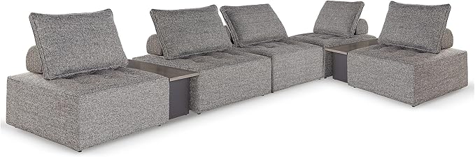 Signature Design by Ashley Bree Zee Right-Arm Facing Modern 7-Piece Outdoor Modular Seating with Tufted Cushion and 2 - Photo 1