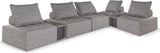 Signature Design by Ashley Bree Zee Right-Arm Facing Modern 7-Piece Outdoor Modular Seating with Tufted Cushion and 2 - Photo 1