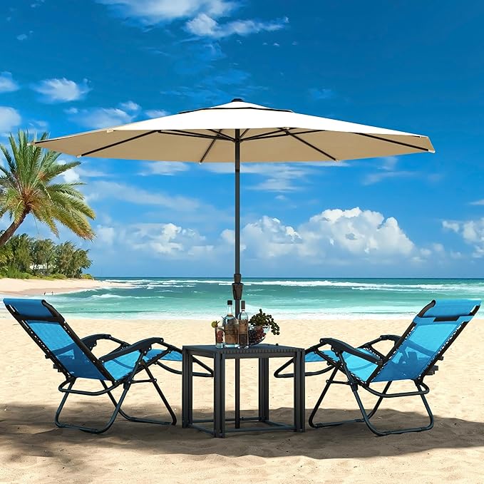 Yaheetech Zero Gravity Recliners Outdoor Adjustable Folding Reclining Lounge Chairs w/Pillows - Photo 2