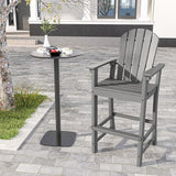 Tangkula Outdoor Tall Adirondack Chair 30 Inches Seat Height, HDPE Bar Height Patio Chair with High Backrest - Photo 5