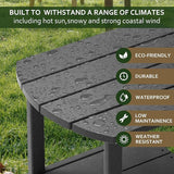 TORVA Patio Adirondack Side Table, Outdoor End Tables All-Weather Resistant HDPE Humidity-Proof Long Time Use for Deck - Photo 3