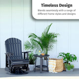 LuxCraft 2' Adirondack Swivel Glider - Available in 14 Colors, Dove Gray and Slate - Photo 8