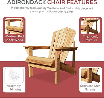 northbeam Riverside Adirondack Chair Western Red Cedar