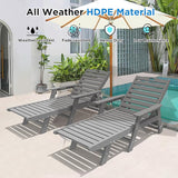 nalone Chaise Lounge Set of 2 Outdoor with 5-Position Adjustable Backrest - Photo 6