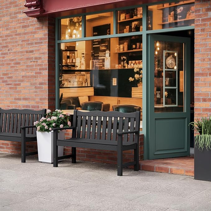 Stoog Weatherproof Outdoor Bench & Outdoor Chairs Set, Patio Furniture Set, Include 2 Garden Chairs and 1 Garden Bench - Photo 7