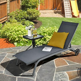 Tangkula Outdoor Chaise Lounge Chair, Patio Lounge Recliner with 6-Position Adjustable Backrest - Photo 4