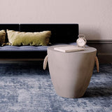 SUNBURY Outdoor Side Table Set of 2, 2 Piece Concrete Side Table Outdoor End Table - Photo 8