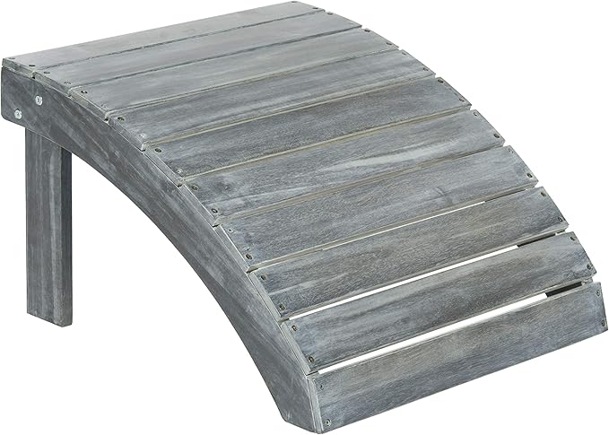 Safavieh Patio Collection Hampton Adirondack Acacia Wood Ottoman