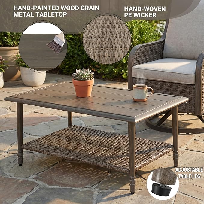 5 Piece Wicker Patio Furniture Set - Photo 6
