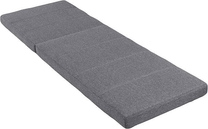 Merax Outdoor Chaise Lounge Cushion Only - Water-Resistant Patio Lounge Chair Cushion with Removable Cover, Grey