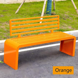 Metal Garden Bench, Outdoor Benches Weatherproof 100/120/150/180 Cm Patio Bench with Backrest - Photo 2