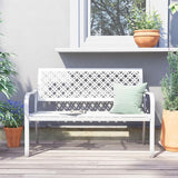 Grand patio 50" Garden Bench, Outdoor Benches with Anti-Rust Metal Powder Coated Frame - Photo 9
