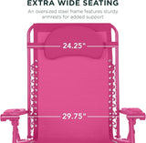 Best Choice Products Oversized Zero Gravity Chair, Folding Outdoor Patio Lounge Recliner w/Cup Holder Accessory Tray - Photo 3