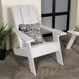 highwood Italica Modern Adirondack 3pc Set, includes 2 Adirondack Chairs and One Side Table, White - Photo 3