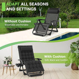 ZENPETIO Oversized Zero Gravity Chair, 33In XXL Zero Gravity Recliner Lounge Chair - Photo 5