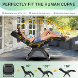 Suteck Oversized Zero Gravity Chair, 33In XXL Outdoor Recliner Chair w/Removable Cushion&Headrest - Photo 4