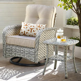 ovios Outdoor Side Table with Tempered Glass Top - Photo 6