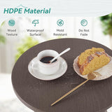 Outdoor Side Table, HDPS Outdoor Table, Small Round Side Table Weather-Resistant, Outdoor Side Tables for Patio, Porch - Photo 6