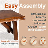 SRL Rustic Logwerks Indoor Bench — Pine & Cedar Wood Bench — Front Porch Decor — Live Edge Small Bench for Entryway - Photo 5