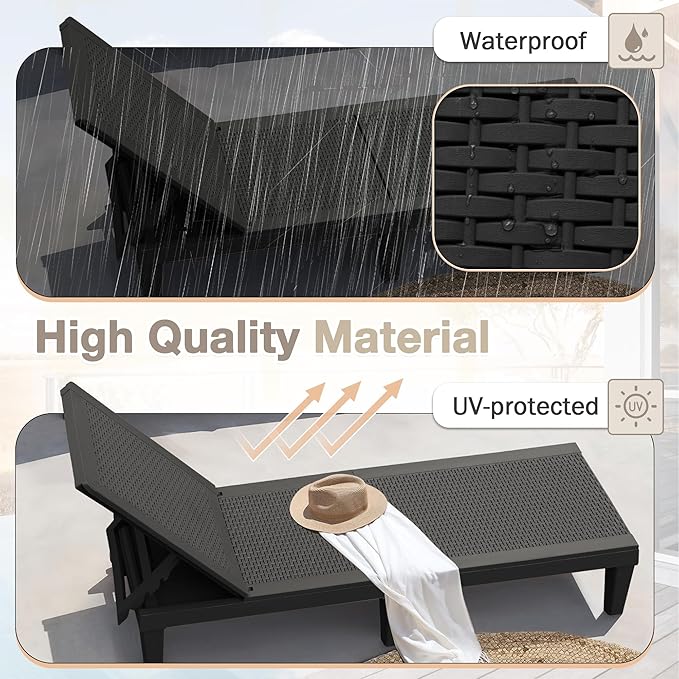 Homall Outdoor Lounge Chairs Set of 2 - Photo 5