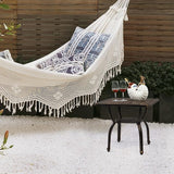 Outdoor Cast Aluminum Side Table End Table, Cast Aluminum Side Table, Anti-Rust Outdoor End Table - Photo 7