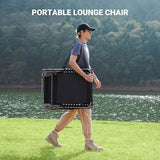 KingCamp Lounge Chair Outdoor, Folding Portable Tanning Chairs Comfy Adjustable 5-Position Lay Flat Foldable Chaise - Photo 7