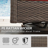 Wicker Swivel Rocking Chairs Set 2 - Photo 4