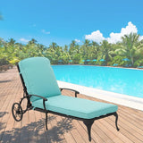 Chaise Lounge Outdoor Chair with Wheels - Photo 1