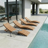 Pre-Assembled Folding in-Pool Lounge Chair, HDPE Outdoor Chaise Lounge with Cup Holder, Pool Lounge Chair for Poolside - Photo 1