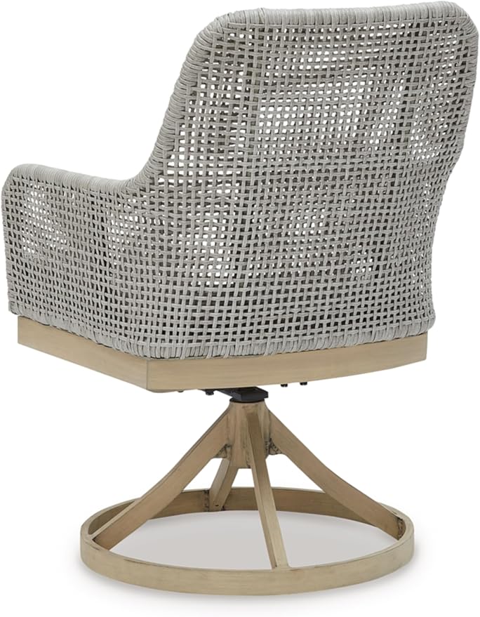 Signature Design by Ashley Seton Creek Cottage Nuvella Weather Resistant Fabric Outdoor Swivel Dining Chair with Cushion - Photo 10