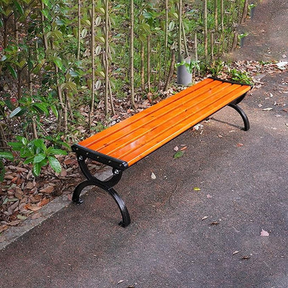 Garden Bench,Outdoor Benches,2-Person Garden Benches,Cast Aluminum Chair Feet,for Lawn Yard Porch Work Entryway