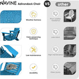 Adirondack Chair Set of 8, HDPE Folding Adirondack Chair with Multifunctional Cup Holder - Photo 5