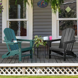 Adirondack Chair Set of 6, HDPE Folding Adirondack Chair with Multifunctional Cup Holder - Photo 2