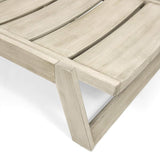 Great Deal Furniture GDFStudio Outdoor Acacia Wood Chaise 2 Piece Lounge - Photo 8