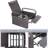 ATR ART TO REAL Outdoor Wicker Recliner Chair with 5.5'' Cushions, Automatic Adjustable Patio Chaise Lounge Chairs - Photo 8