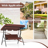 Tangkula 3 Person Porch Swing, Patio Swing with Removable Cushion & Powder-Coated Steel Frame - Photo 8