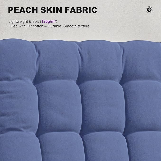 PURPLE LEAF Oversized Outdoor Reclining Chair Set of 2 Patio Zero Gravity Chaise Lounge Folding Chair with Removable Cushion Adjustable Headrest for Lawn Camping Beach Pool Navy Blue