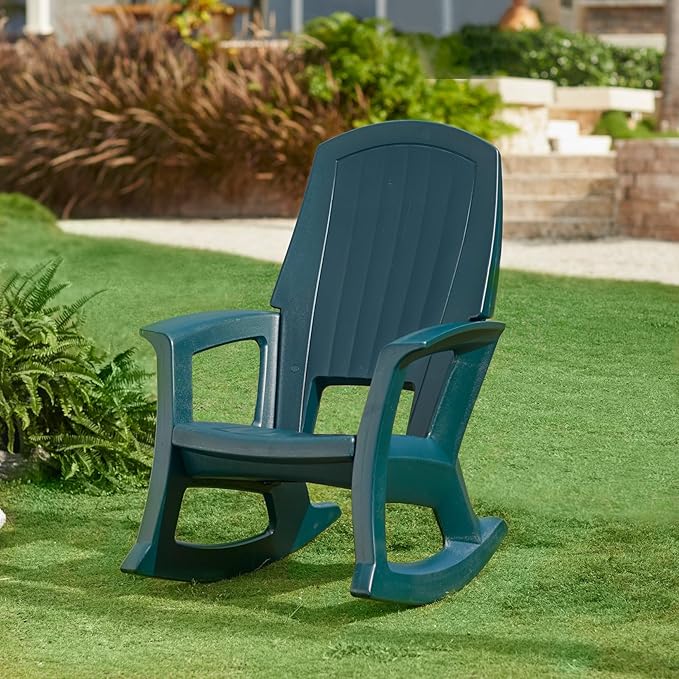 BrylaneHome Oversized 600 Lbs. Weight Capacity Resin Rocker - White