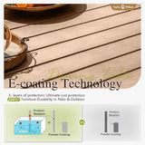 Sophia & William 57.5" Large Outdoor Patio Table for 8 - Photo 7