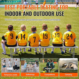 VEVOR Plastic Folding Bench, 6ft Portable Folding Bench, Smooth High Density Polyethylene Waterproof Outdoor Bench - Photo 8