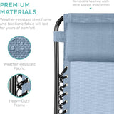 Best Choice Products Set of 2 Adjustable Steel Mesh Zero Gravity Lounge Chair Recliners w/Pillows and Cup Holder Trays - Photo 6