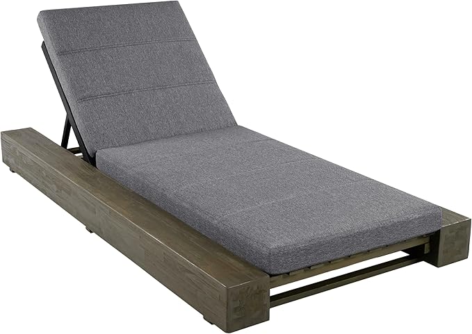 Christopher Knight Home Tory Acacia Wood Chaise Lounge Chair Outdoor Set of 4, Poolside Sun Lounger Recliner - Photo 7