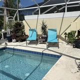 PURPLE LEAF Patio Lounge Chair Set for 4 Outdoor Chaise Lounge with Adjustable Backrest and Easy-to-Move Wheels - Photo 2